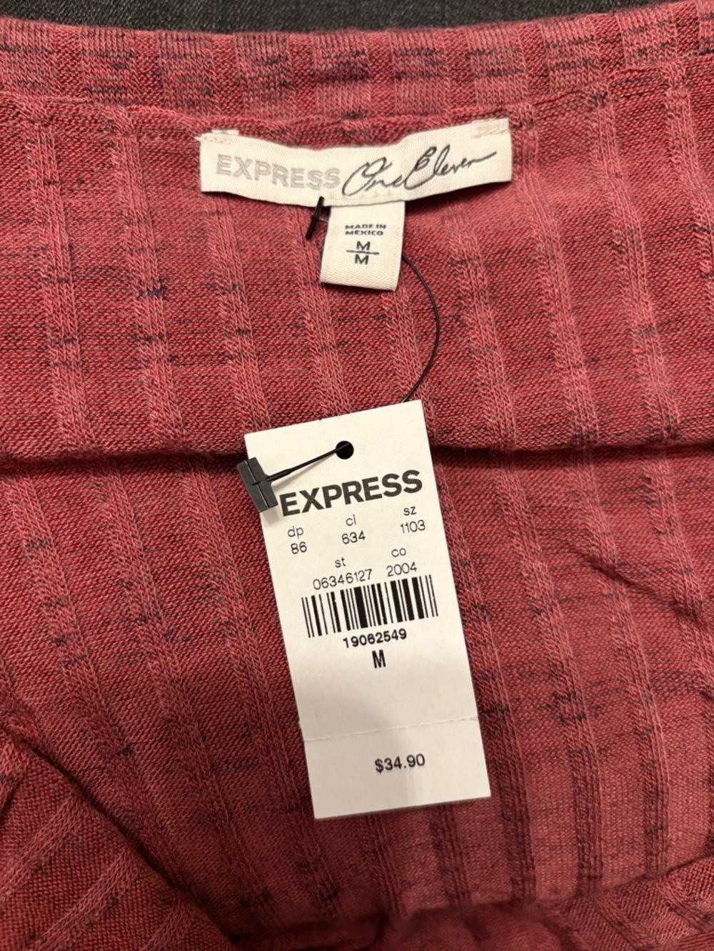 Express Off-the-Shoulder Ribbed Sweater Top - Picture 5 of 6